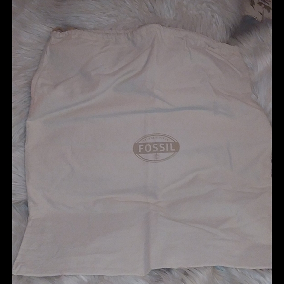 Red leather Fossil satchel bag with storage bag - Picture 3 of 3